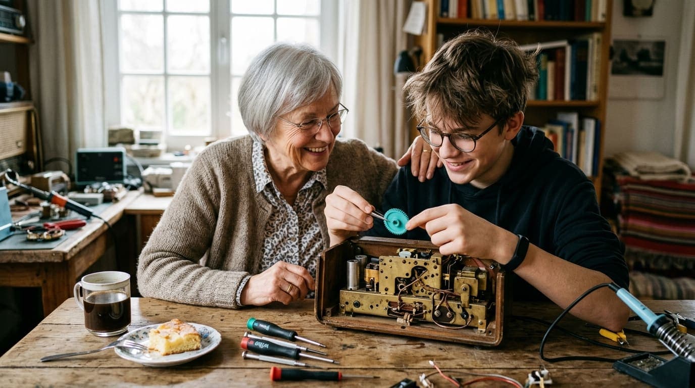 Erna und Lukas im RE_SOURCE STUDIO